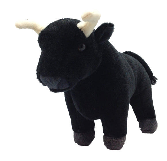 Soft toy / mini / bull / black / 22 cm