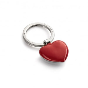 Key ring / SWEETHEART / polished / lacquered / red-silver