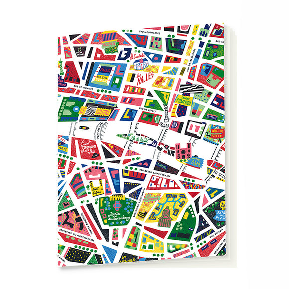 Notizbuch / Paris / Plan de Paris / 64 Seiten / liniert / 15 x 21 cm