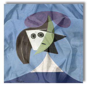 Silk scarf Carré / Picasso / Femme au chapeau, 1935 / 90 x 90 cm / twill / 100% silk