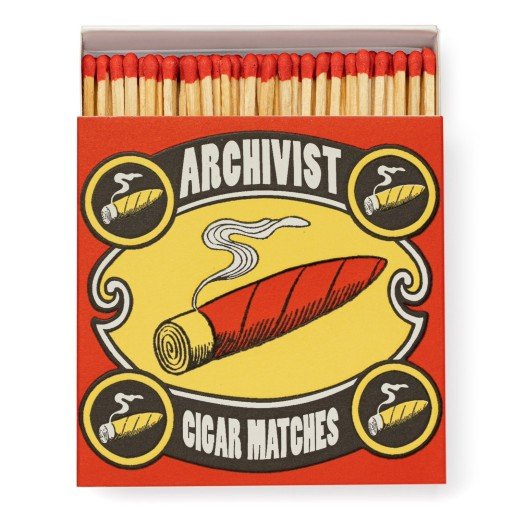 Streichhölzer / quadratisch / Cigar Matches / 11 x 11 cm