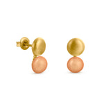 Ear studs / CODOLS / 24k gold plated / 1.2 x 0.7 cm / Murano glass / Joidart