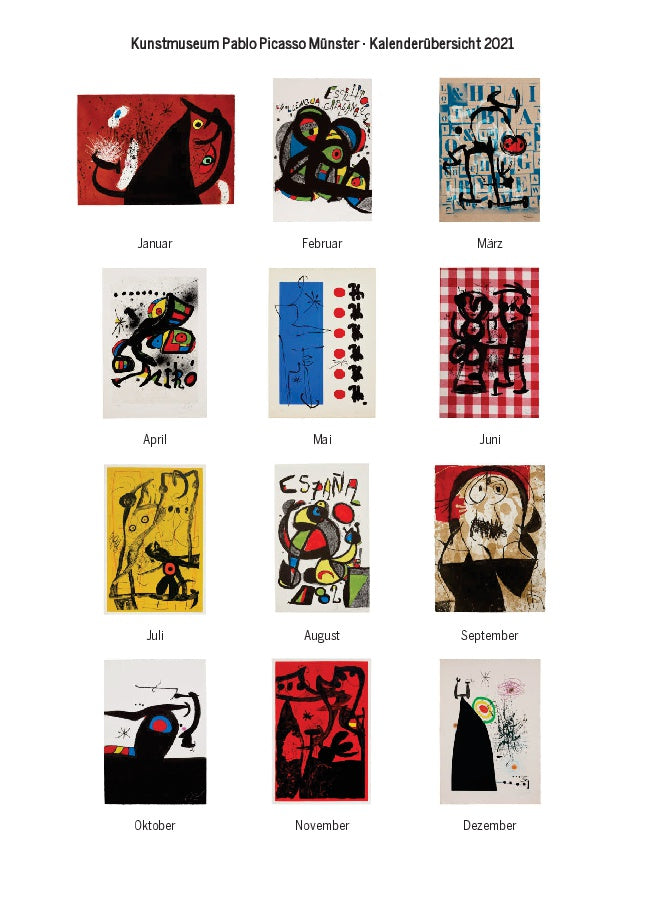 Museum Calendar 2021 / Joan Miró / The Gardener of Signs – Shop im ...