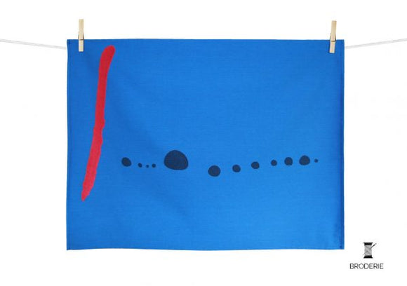 Geschirrhandtuch aus Frankreich / Miró / Bleu II / 50 x 70 cm