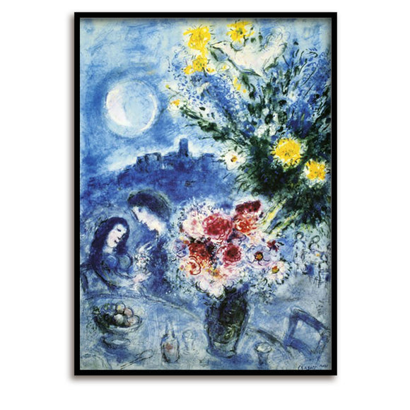 Kunstdruck / Chagall / Abenderinnerung, 1959 / 60 x 80 cm