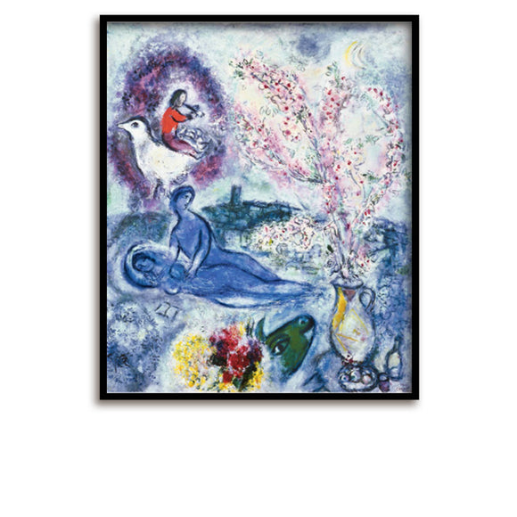 Art Print / Chagall / The Almond Trees, 1955-56 / 60 x 80 cm