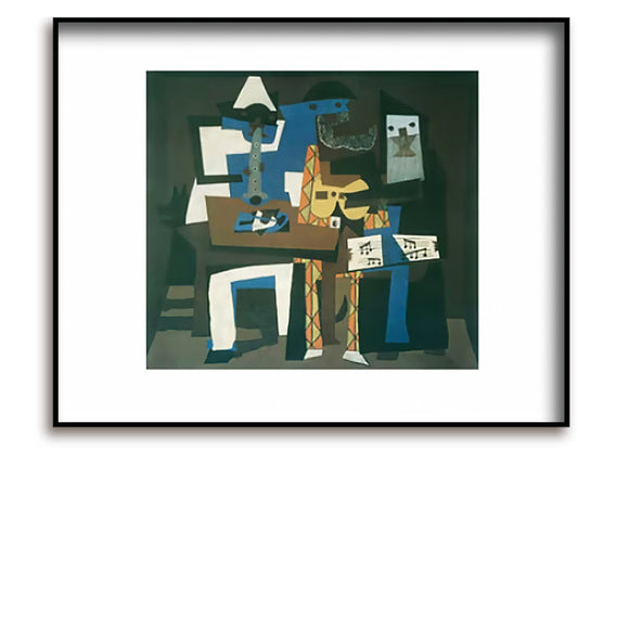 Kunstdruck / Picasso / Drei Musikanten / 28 x 36 cm