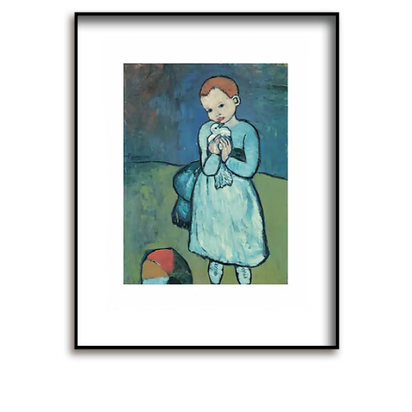 Kunstdruck / Picasso / Kind mit Taube, 1901 / 36 x 28 cm