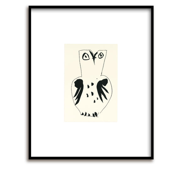 Sérigraphie / Picasso / Chouette / Vase Hibou / 60 x 50 cm