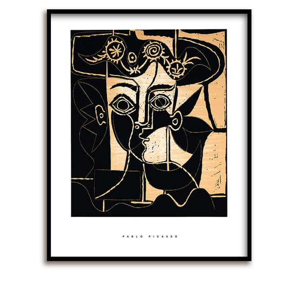 Siebdruck / Picasso / Femme au Chapeau / Frau mit Hut / 80 x 60 cm