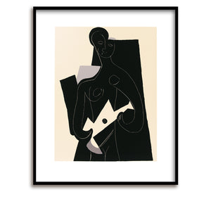 Siebdruck / Picasso / Femme à la guitare / Frau mit Gitarre / 80 x 60 cm