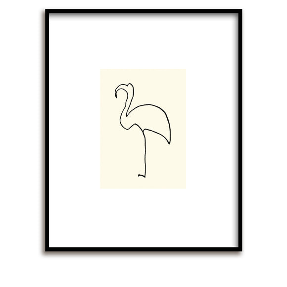 Sérigraphie / Picasso / Le flamand rose / Flamant rose / 60 x 50 cm