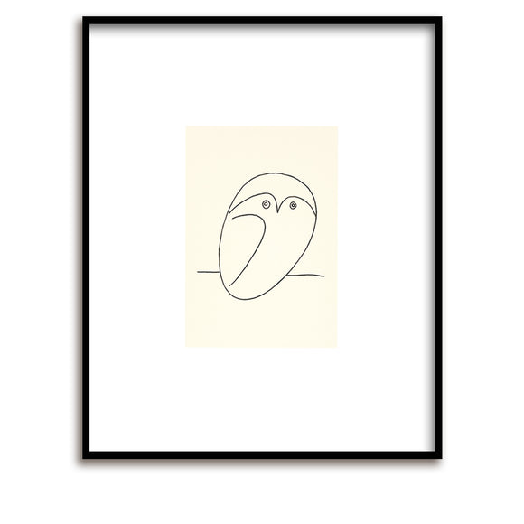 Sérigraphie / Picasso / Le Hibou / Chouette / 60 x 50 cm