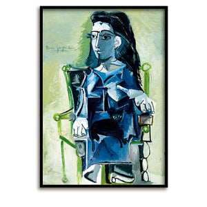 Kunstdruck / Picasso / Limited Edition / Jacqueline, sitzend in einem Sessel, 1964 / 60 x 80 cm