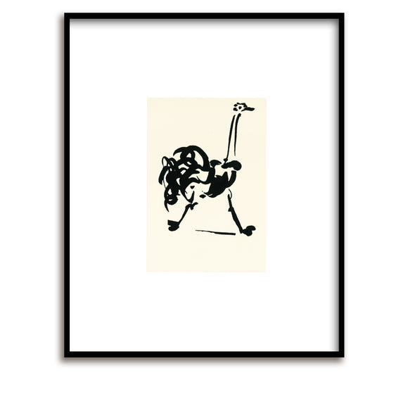Sérigraphie / Picasso / L´autruche / Bouquet / 60 x 50 cm