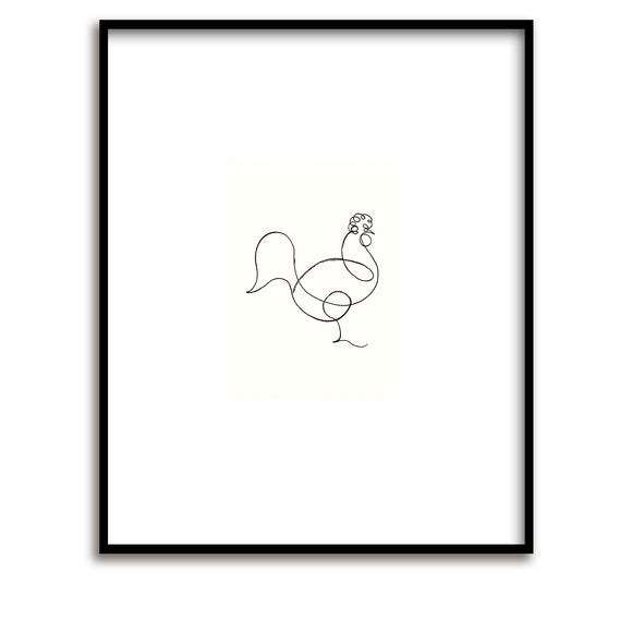 Silkscreen / Picasso / Le Coq, 1918 / Rooster / 60 x 50 cm