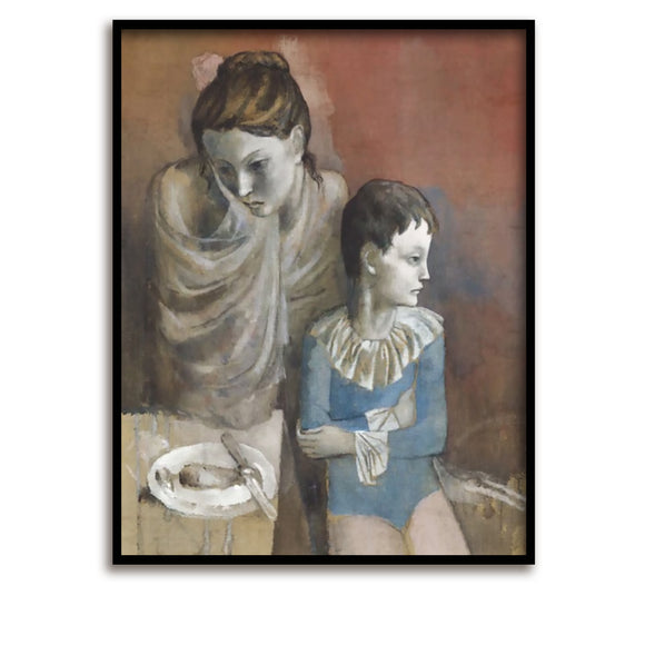 Kunstdruck / Picasso / Limited Edition / Mutter mit Kind (Gaukler), 1905 / 6 Farben / 60 x 80 cm