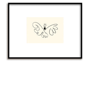 Siebdruck / Picasso / Le Papillon / Schmetterling / 50 x 60 cm