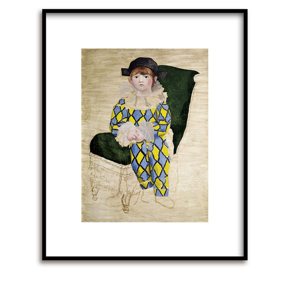 Affiche / Picasso / Paul en Arlequin / 24 x 30 cm