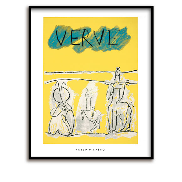Siebdruck / Picasso / Cover für Verve, gelb / 80 x 60 cm