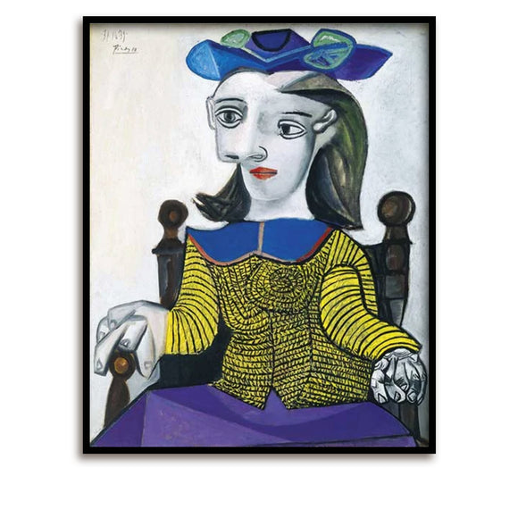 Kunstdruck / Picasso / Limited Edition / Der gelbe Pullover, 1939 / 60 x 80 cm