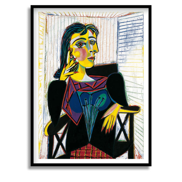 Affiche / Picasso / Dora Maar assise, 1937 / 50 x 70 cm
