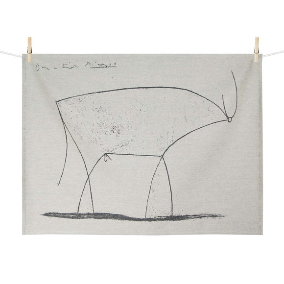 Geschirrhandtuch aus Frankreich / Picasso / Stier / Taureau / 50 x 70 cm