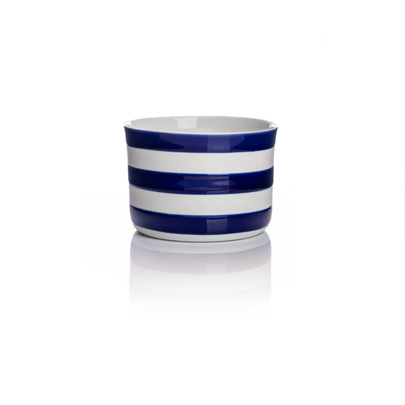 Becher / Keramik / klein / weiß-blau / horizontal / 200ml