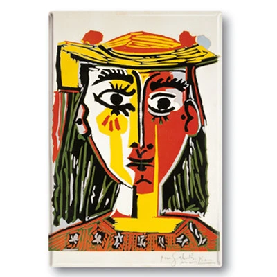 Magnet / Picasso / Porträt einer Frau mit Pompom-Hut / 54 x 79 mm