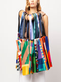 Pleated Bag / Tote Bag / Rainbow 