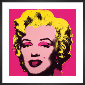 Art print / Andy Warhol / Marilyn (1967) / pink background / 70 x 65 cm