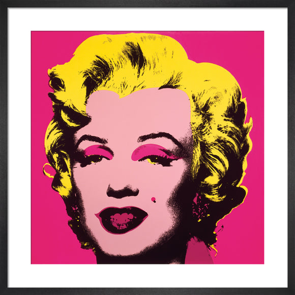 Tirage d'art / Andy Warhol / Marilyn (1967) / fond rose / 70 x 65 cm