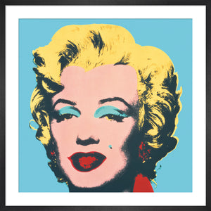 Art print / Andy Warhol / Marilyn (1967) / blue background / 70 x 65 cm