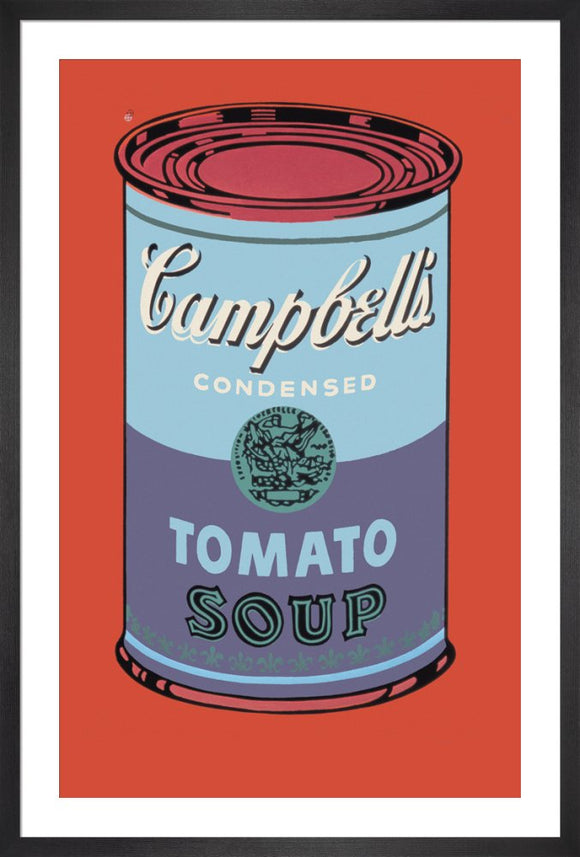 Kunstdruck / Andy Warhol / Campell's Soup Can (1965) / blau & lila / 100 x 60 cm