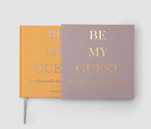 Guest book / Be My Guest / beige &amp; yellow / 23 x 23.5 x 2.4 cm 