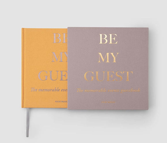 Guest book / Be My Guest / beige & yellow / 23 x 23.5 x 2.4 cm 