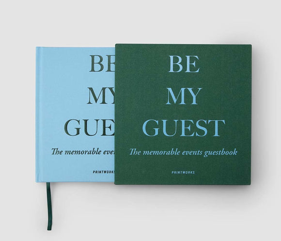 Gästebuch / Be My Guest / grün & hellblau / 23 x 23,5 x 2,4 cm