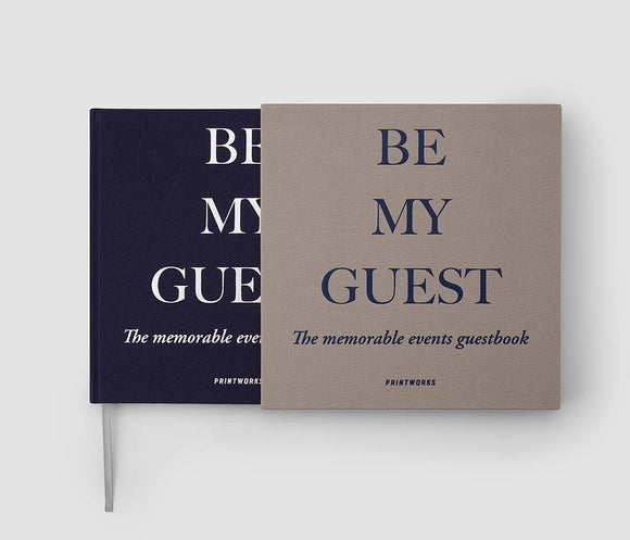 Guest book / Be My Guest / gray & navy blue / 23 x 23.5 x 2.4 cm 