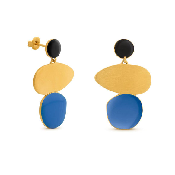 Earrings / Miró / Papasseit / 24K gold plated / 3.2 x 2 cm / Joidart