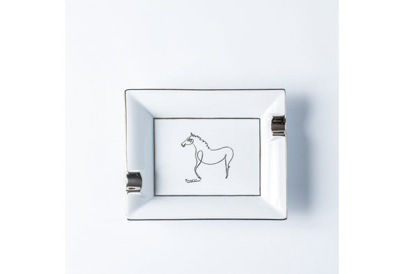 Ashtray / Picasso / Marc de Ladoucette / horse / platinum rim