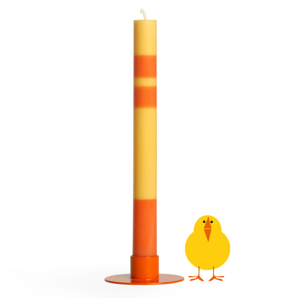 Candle / chick / yellow-orange / 230 mm, ø 22 mm