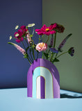 Vase en papier / Riviera Arch / petit / avec carte cadeau / 16,8 x 16,8 cm