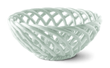 Basket / ceramic / braided / large / mint / 25 x 10 cm