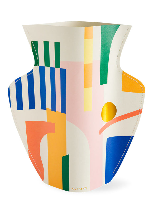 Vase en papier / amphore / 26,5 x 29 cm