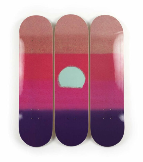 Skateboard / lot de 3 / Sunset / Andy Warhol / violet 