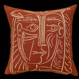 Cushion cover / Picasso / Woman's head with hat (1962) / 45 x 45 cm 